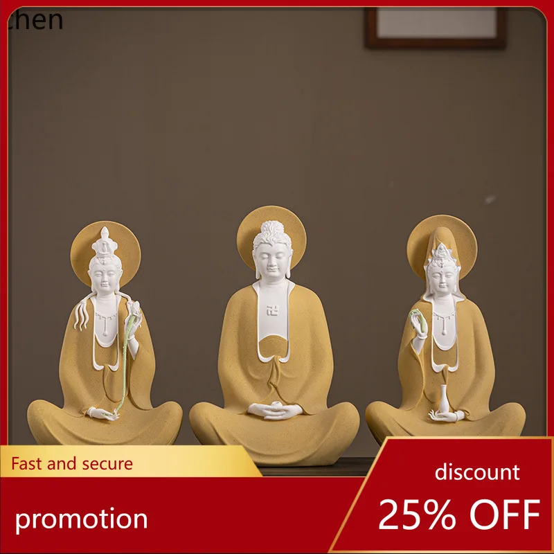 

Cz guanyin buddha statue ornaments worshipping for home amitabha buddha ceramic mahasthamaprapta guanyin bodhisattva statue
