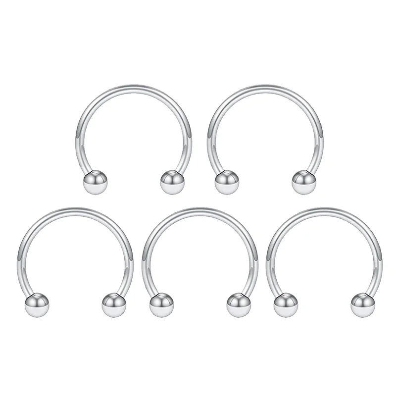 36PC Stainless Steel Horseshoe Septum Piercing Lot