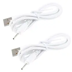 2pcs DC 2.0*0.5mm USB Charger Replacement Compatible with Stylus Pen Tablet Pen Huion P80/PE330/PF150 Graphics Pen Barrel Cord