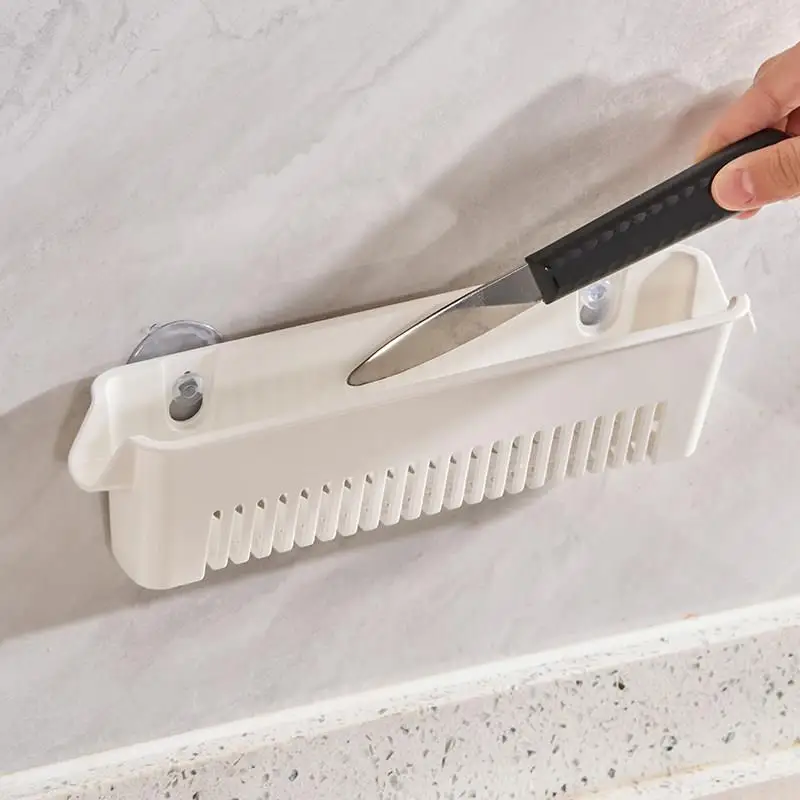 

Настенная кухонная сушилка для посуды, длинная, двойного назначения, с держателями для палочек и тряпок, на присосках, для хранения губок для мытья посуды