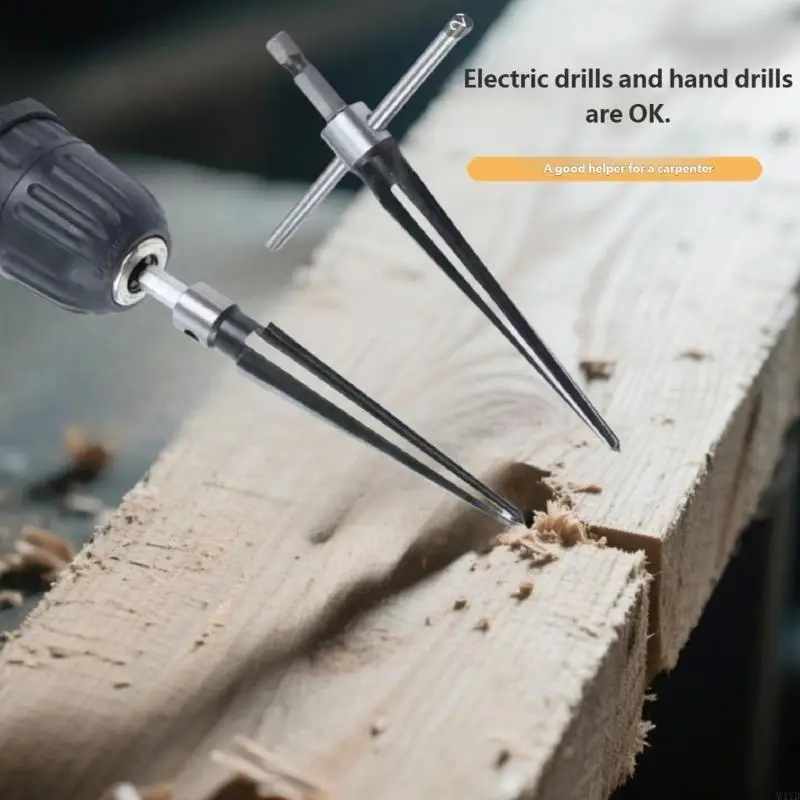 

High Precise Taper Reamer For Metal And Woodworking Tapered Drill Bit Comfortable Grip Bearing Steel Construction M4YD