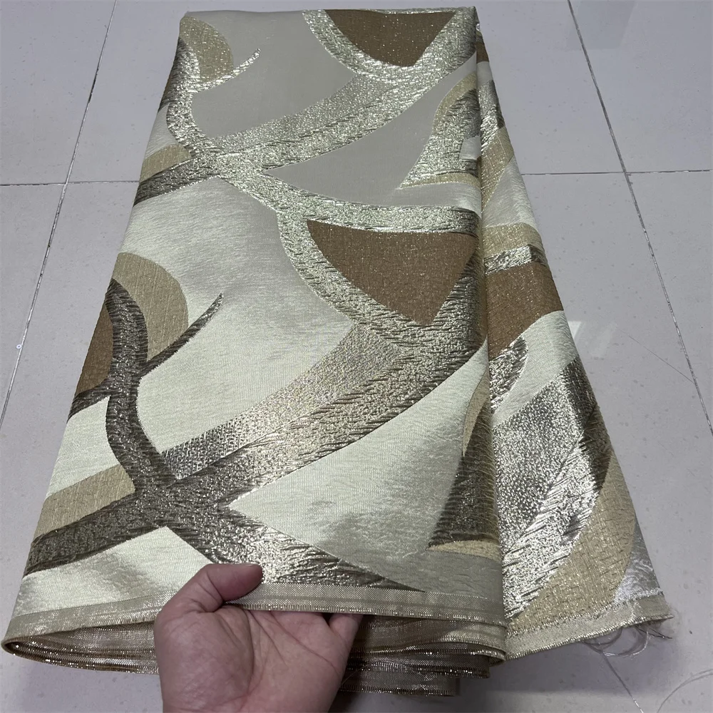 

Африканский нигерийский высококачественный тюль, кружевная ткань, жаккардовая органза, вышивка, гипюр, 5 ярдов для вечеринки, выпускного вечера, новейший дизайн YXZ175