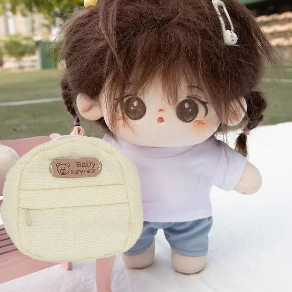 

Little Bear Little Bear Embroidery Doll Bag Embroidery Cartoon 20cm Cotton Doll Backpack Mini Handmade Mini Cartoon Backpack