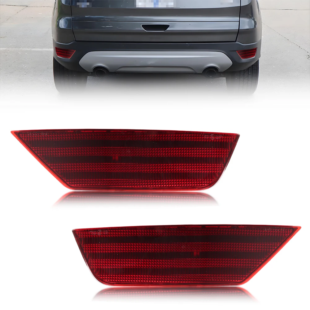 

2Pcs Rear DRL Reflector Light Turn Signal Light Tail Light Brake Light Cover For 2013 2014 2015 2016 2017 2018 2019 Ford Escape