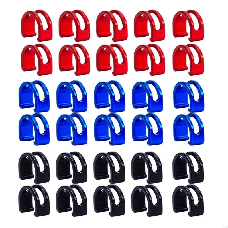 

10Pcs Aluminum Alloys Bicycles Cable Clip Fixed Clamps Frame Clip Durability 157D