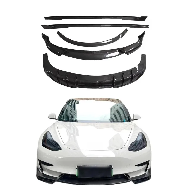 

Carbon Bodykit ADR Style for 3 Model Y Fiber Front Lip Spoiler Diffuser Side Skirts
