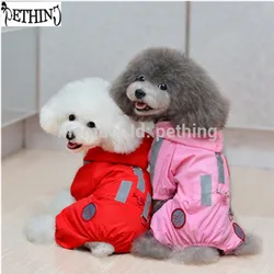 Lovely Raincoat Dog Soft Material Waterproof Puppy Raincoat Hooded Pink Red Pet Dog Raincoat XS-XL Rainny Days Clothes For Pet