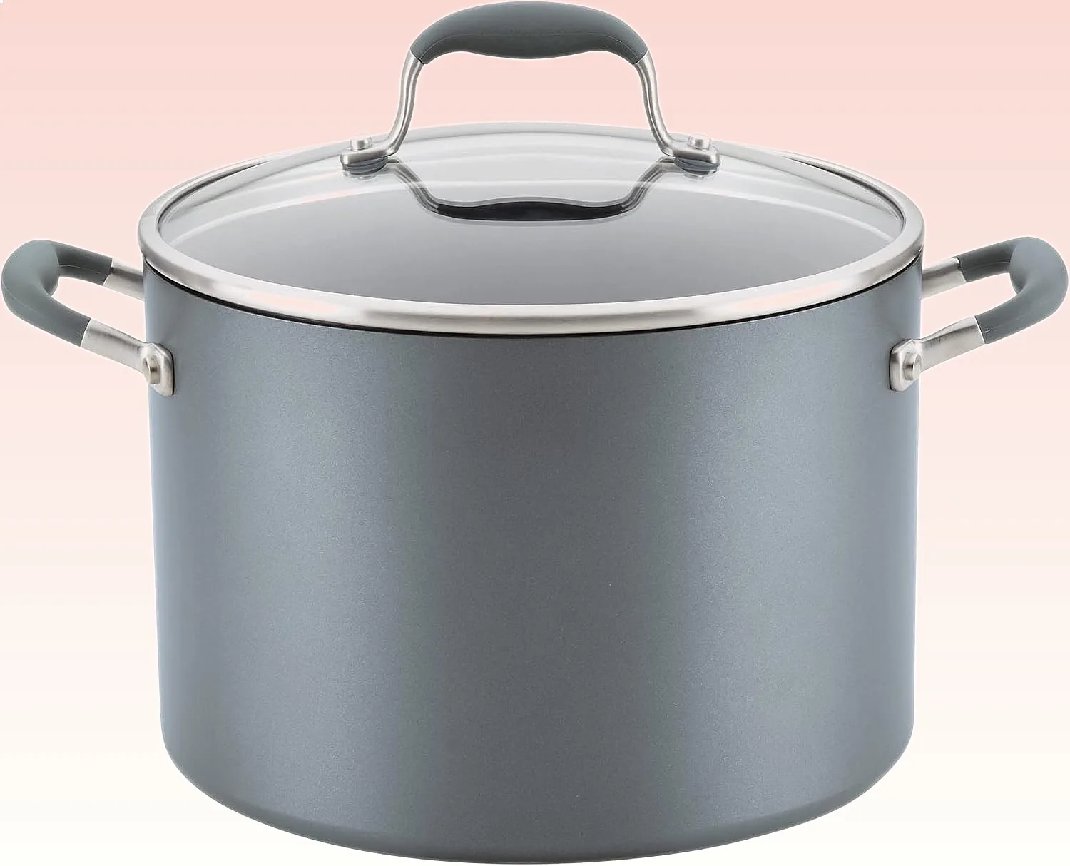 Anolon Advanced Hard-Anodized Nonstick Stockpot 10 Quart with Lid Moonstone