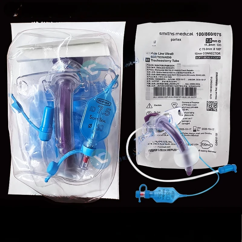 PORTEX Suction Tracheostomy Inlet Accessories with Airbag, Disposable Tracheal Tube