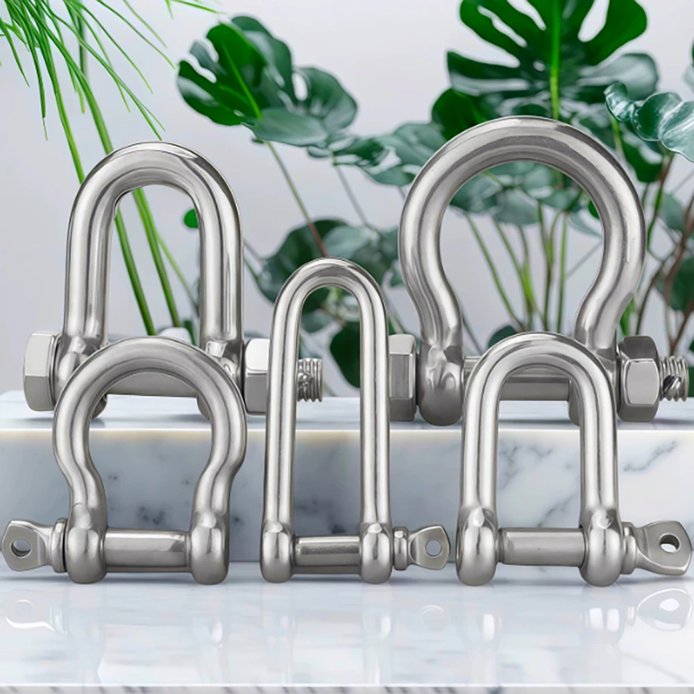 1pcs A2 Stainless Steel Bow Shackles Shackle Lifting Towing M4 M5 M6 M8 M10 M12 M14 M16 M18 M20 M22 M25 Hardware Accessories