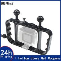Dual Handheld Tray Grip Scuba Diving Bracket Flashlight Stand Selfie Stick Stabilizer for GoPro 13 for Insta360 X4 Osmo Action