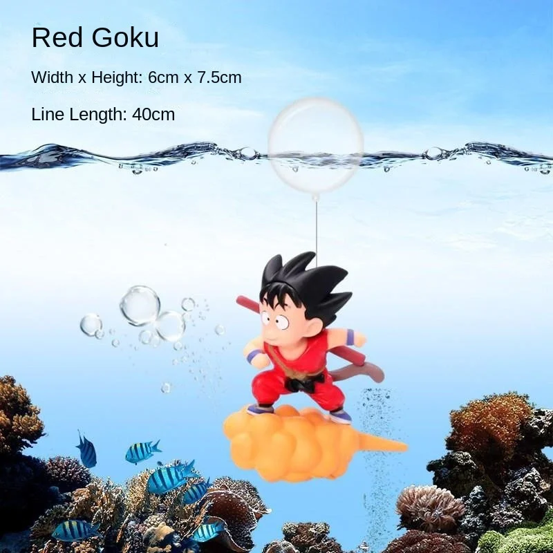 Dragon Ball Son Goku Cloud Action Fish Tank Suspension Decoration Anime Character Aquarium Suspension Decoration Accessories