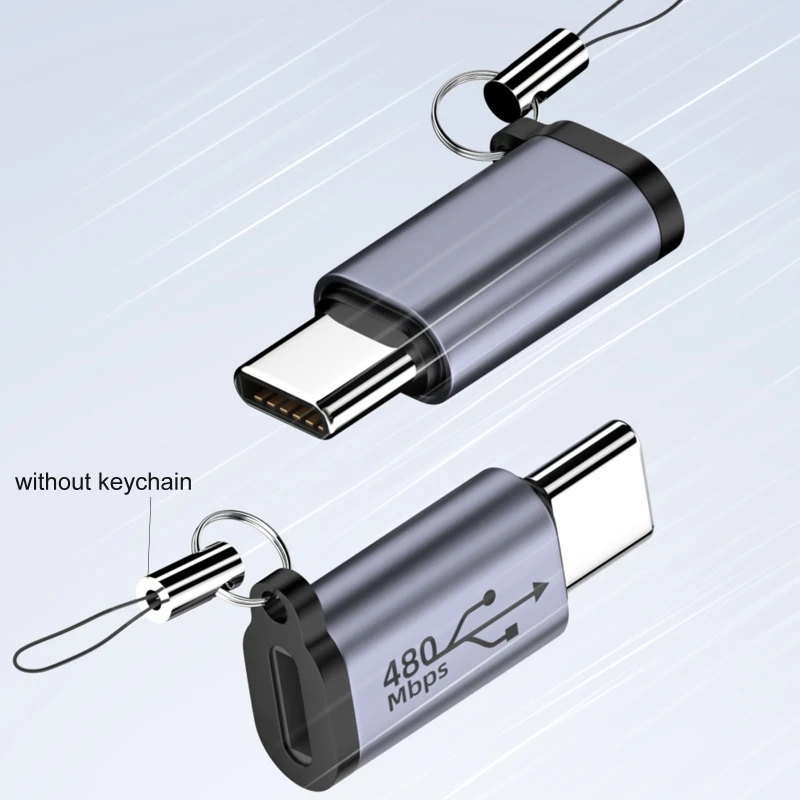 DXAB type-c na mikro USB mini USB adaptér konvertor 18W aluminium slitina konektor 480M