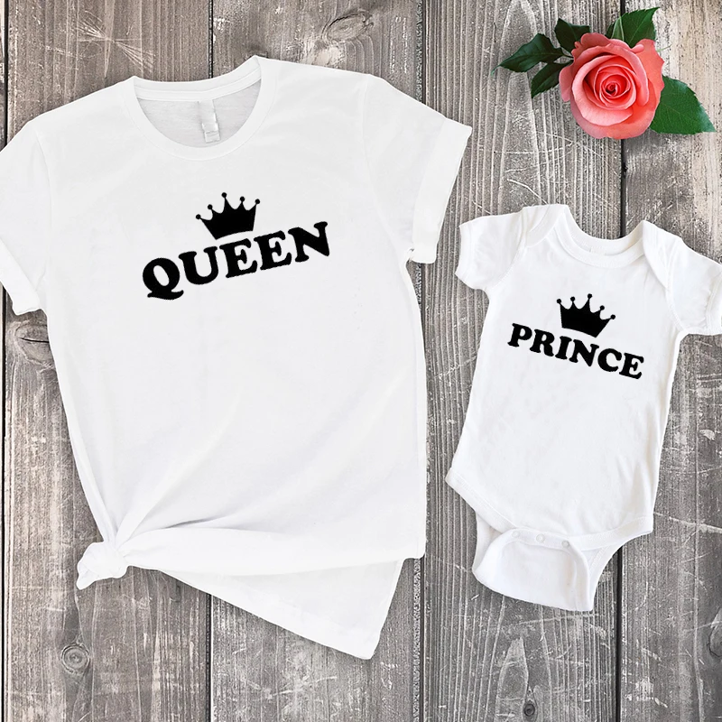 King Queen Prince Shirt 2020 Print  Matching Family Shirts Family Matching Shirt Boho Baby Clothes Mom Big Sister