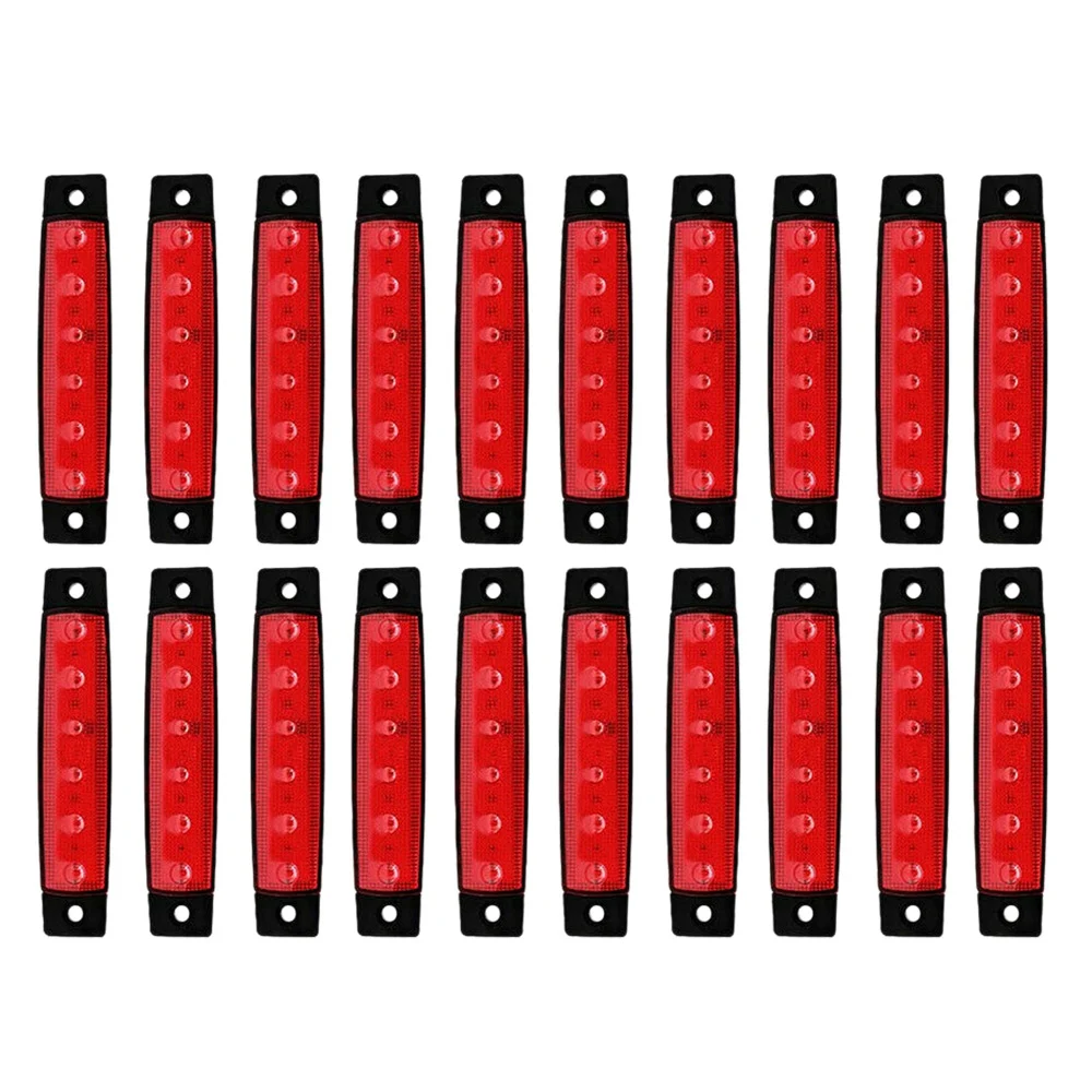

20X 3,8 дюймов, 6 цветов, красные боковые габаритные огни, габаритные огни прицепа, маркер RV