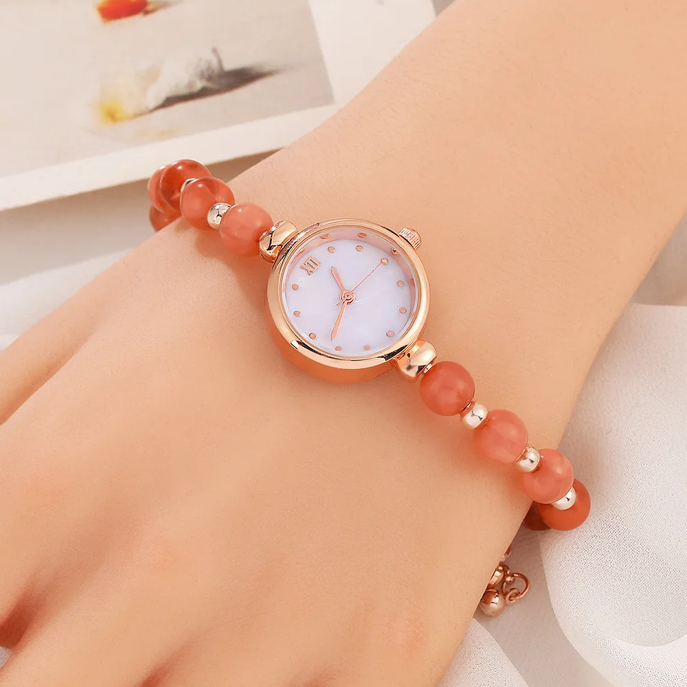 Luxury Watches for Women Fashion Design Pearl Beades Bracelet Watch Ladies Elegant Wristwatches Gifts Relojes Para Damas