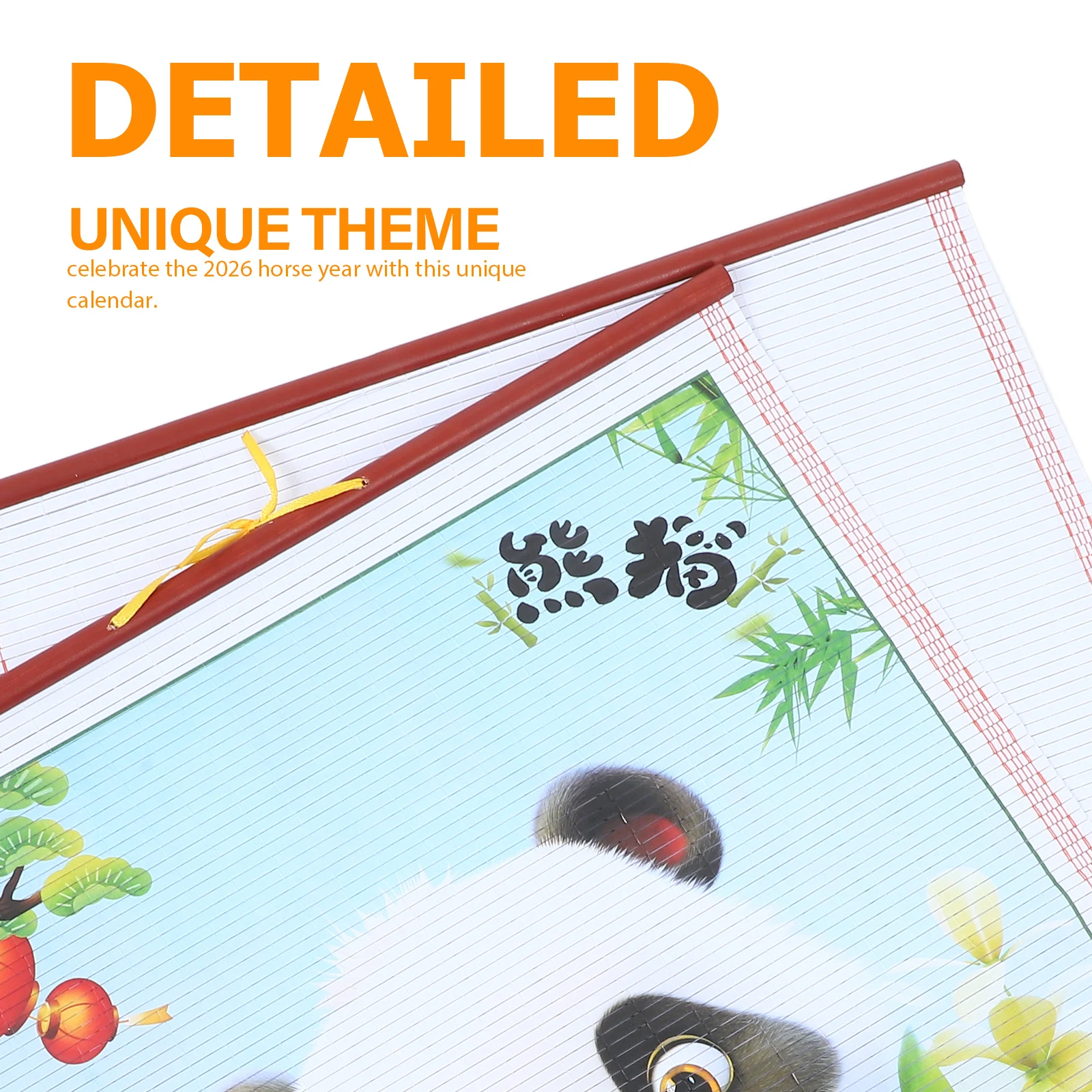 

5pcs 5 Count Chinese Hanging Calendar 2026 Yearly Monthly New Wall Calendars Lunar Decorations