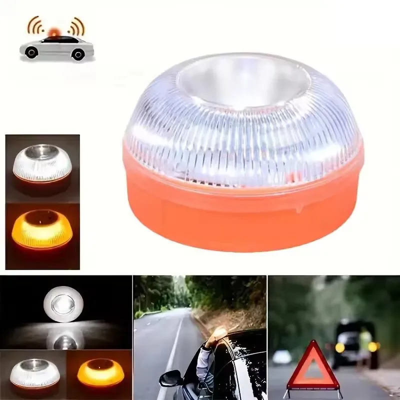 

Led Car Emergency Light USB Rechargeable V16 Magnetic Induction Strobe Flashing Warning Light Help Flash Safety Signal Lamp