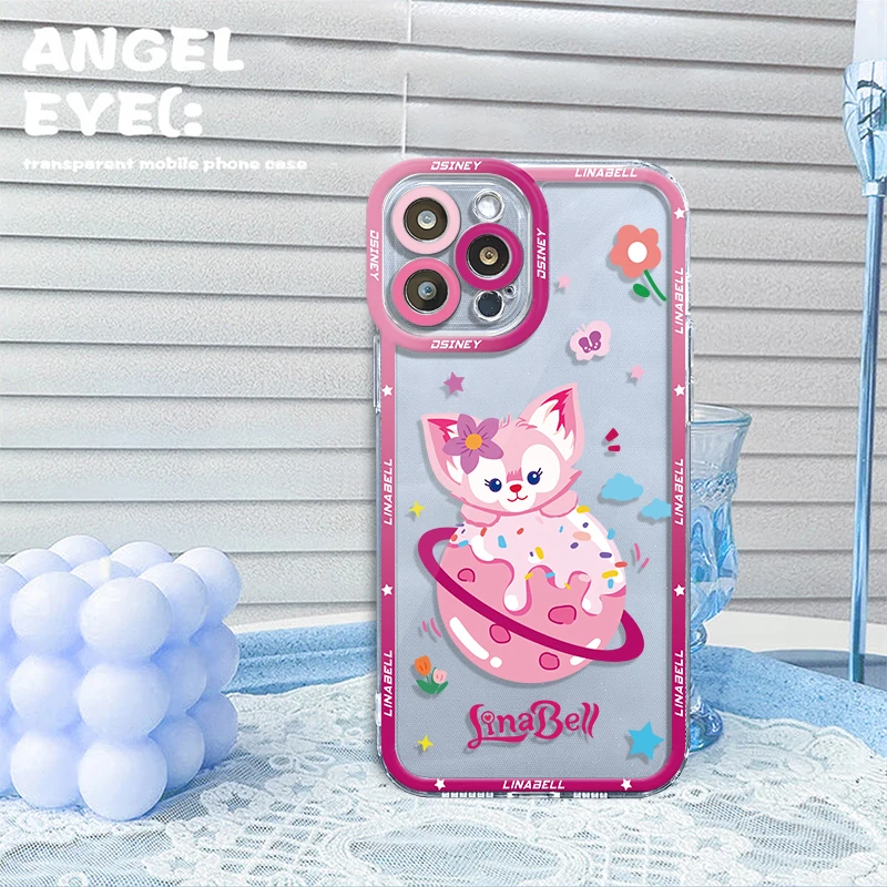 Disney Cute LinaBell StellaLou Star Clear Case For iPhone 15 14 13 12 11 Pro Max 13 12 Mini XS Max XR X 7 8 6 6S Plus Soft Cover