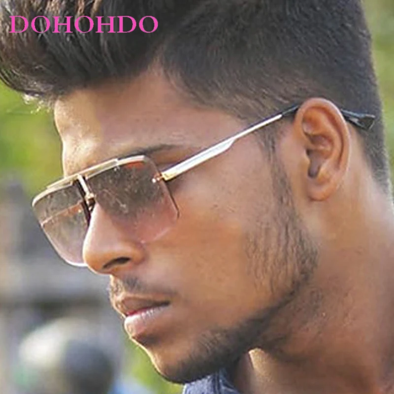 

Rimless Double Bridge Pilot Women's Sunglasses Luxury Design Metal Frame Men Sunglass Driving Travel Shades Ladies Lentes UV400