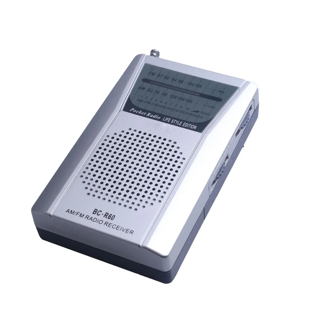 Mini reproductor de música de radio portátil de bolsillo operado por altavoz inalámbrico con batería 2AA para casa/exterior