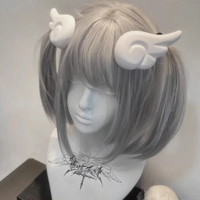 Japanese Harajuku Steampunk Headwear Angel Wings Y2K hairpin Lolita Spicy Girls Gothic Anime Hair Accessories