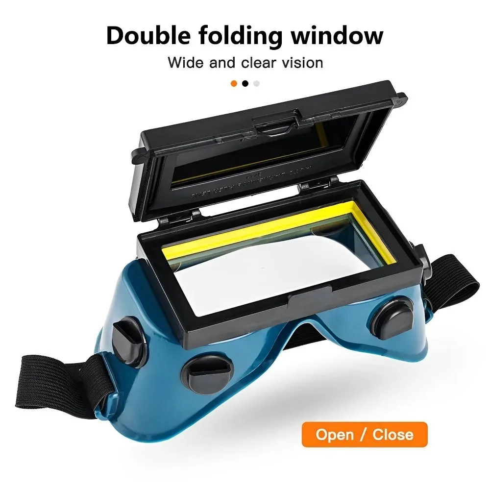 

Solar Energy Welding Mask Adjustable Band Multipurpose Welder Glasses Auto Darkening Welding Helmet Eyes Goggle