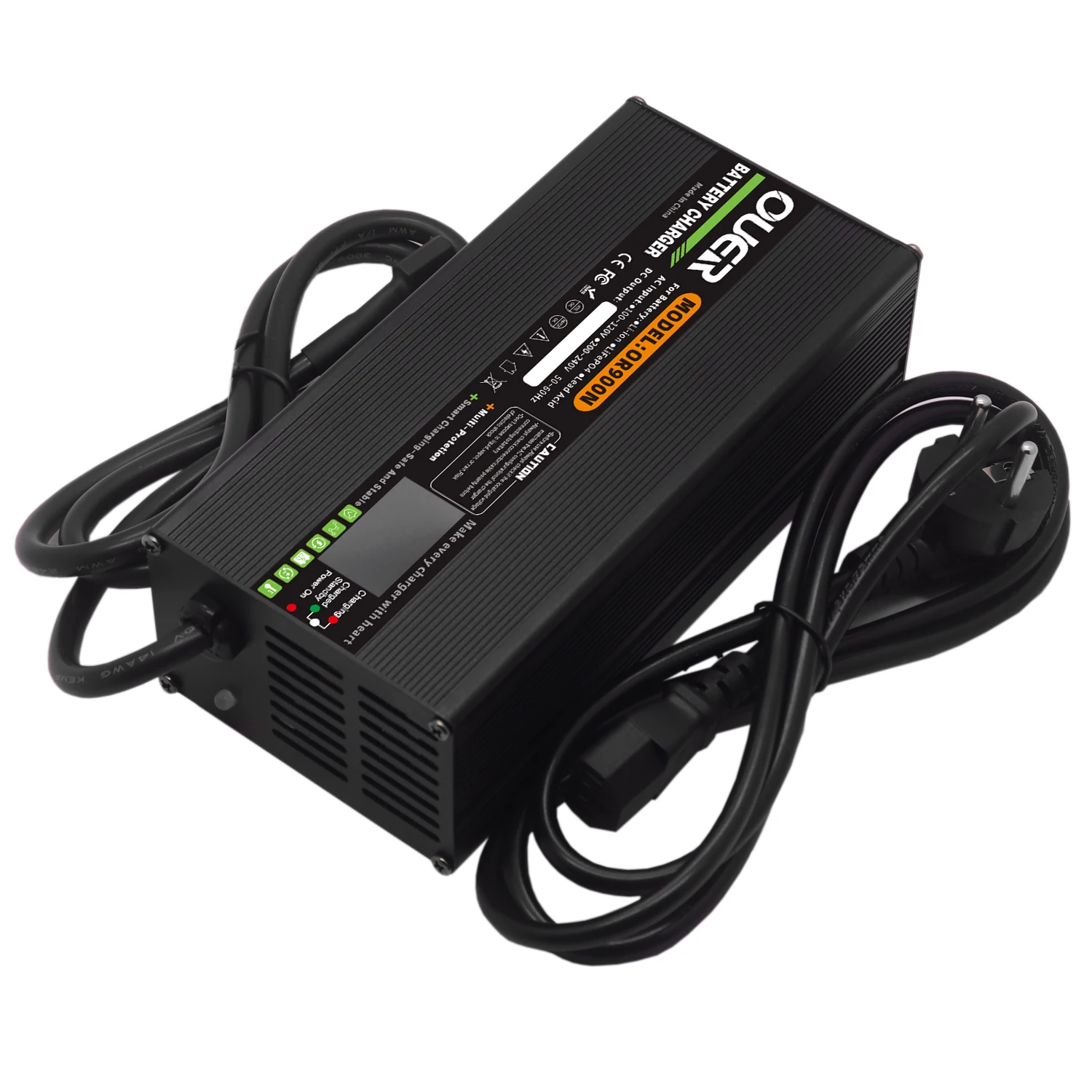 OUER 36.5V 20A LiFePO4 Smart Battery Charger Usd For 10S 32V LCD Dispay LiFePO4 With digital display Fast Charger