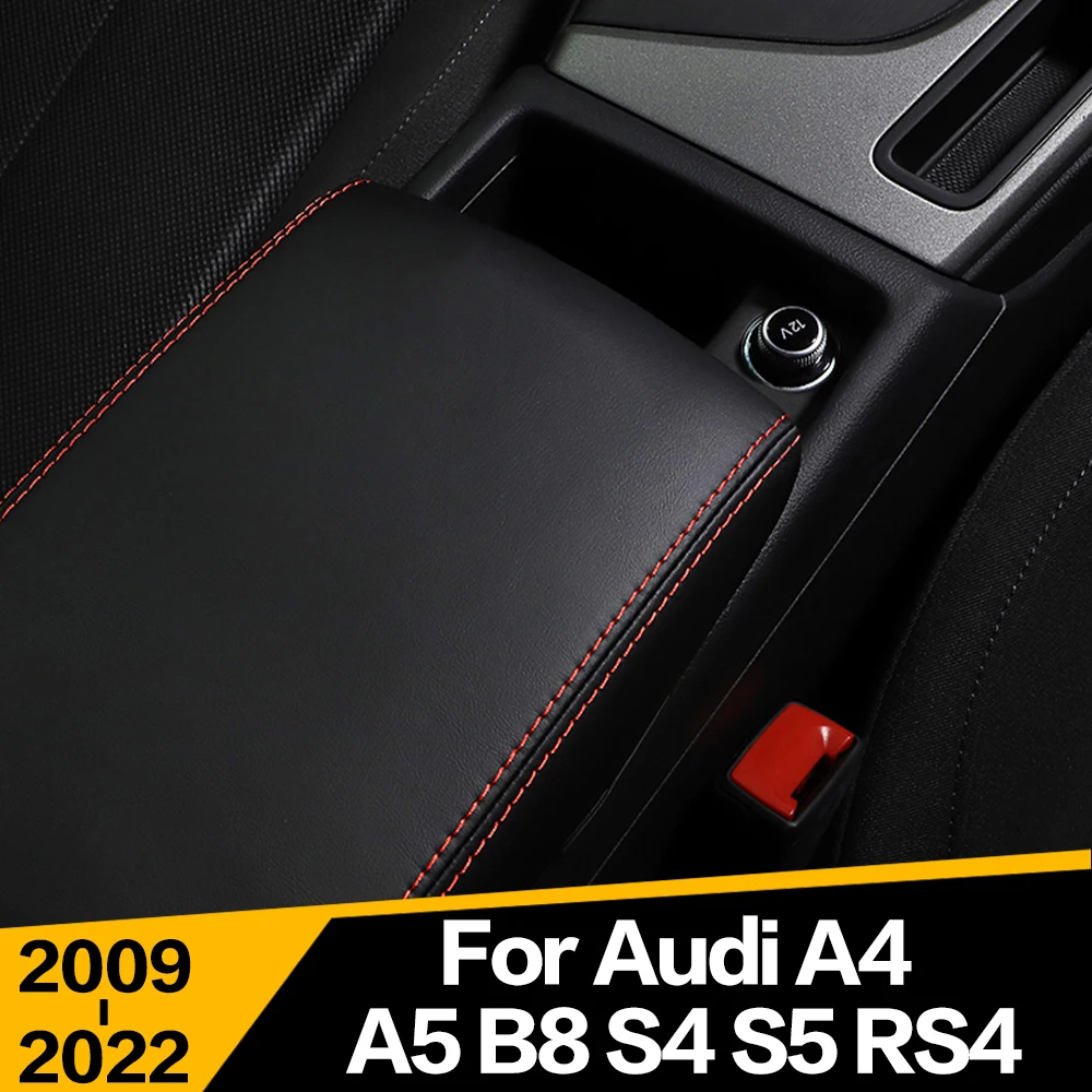 1Pcs Car Armrests Box Cover Decoration Interior Accessories For Audi A4 A5 B8 B9 S4 S5 RS4 2009 2010 2011 2012 - 2020 2021 2022