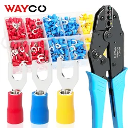 460PCS Fork Crimp Terminal M4/M5/M6 Spade Plugs Pre-insulated Ferrules Lugs For Splice Electricals Cable Wire End Connectors