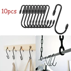 10pcs 6.2cm Hook up The Black S-Shaped Hook Can Hang Heavy-Duty S Hooks,for Kitchen, Bathroom, Bedroom, Office,Heavy Duty S Hook