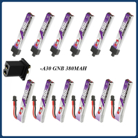 6PCS GAONENG 1S 380mAh 3.8V 60C GNB HV Lipo Battery A30 High Current Discharge Connector For FPV RC Tiny Whoop Drone DIY BT2.0