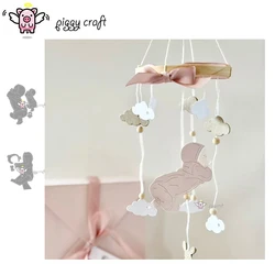 Piggy Craft metal cutting dies cut die mold Baby on hand to sleep Scrapbook paper craft knife mold blade punch stencils dies