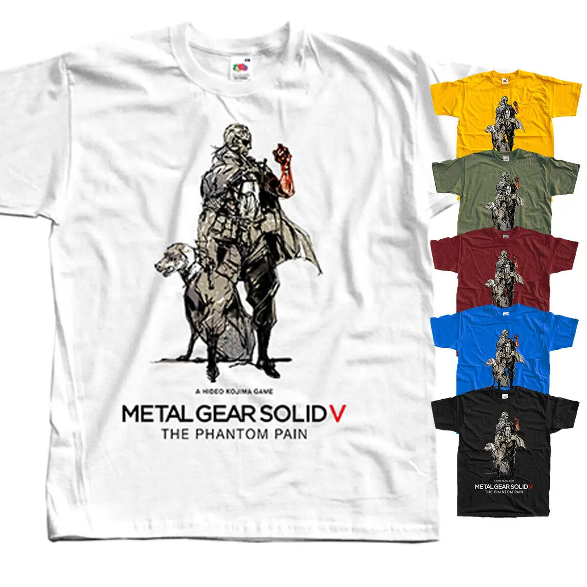 Metal Gear Solid V4,COMPUTER GAME, T-Shirt (WHITE,YELLOW,BLUE) All sizes S-5XL.