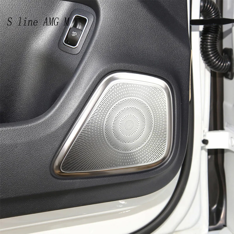 

Для Mercedes Benz GLA H247 CLA C118 W118 A B Class W177 V177 GLB X247 W247 Автомобильная дверь стерео крышка динамика наклейка отделка Рог аудио