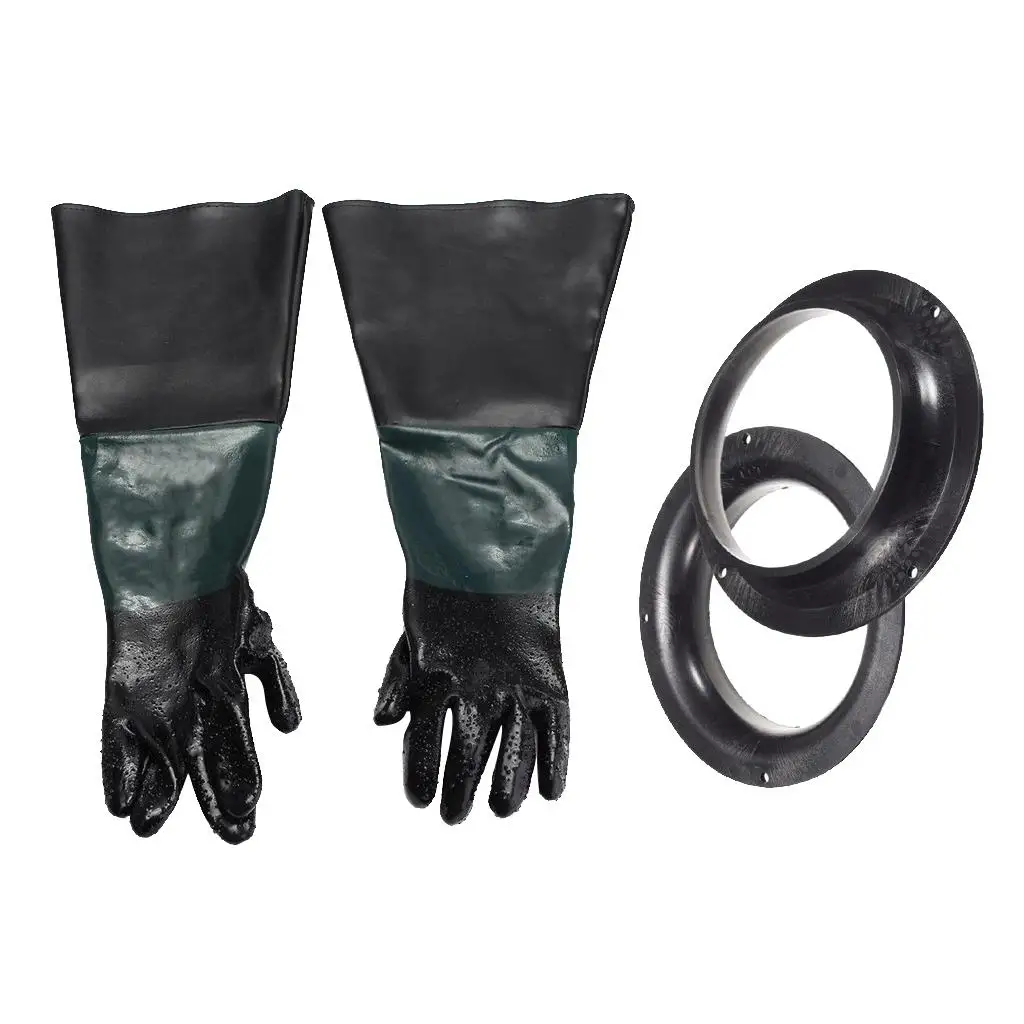 Pair of Gloves and Glove holder for Blast Cabinet. Sand Blast Cabinet