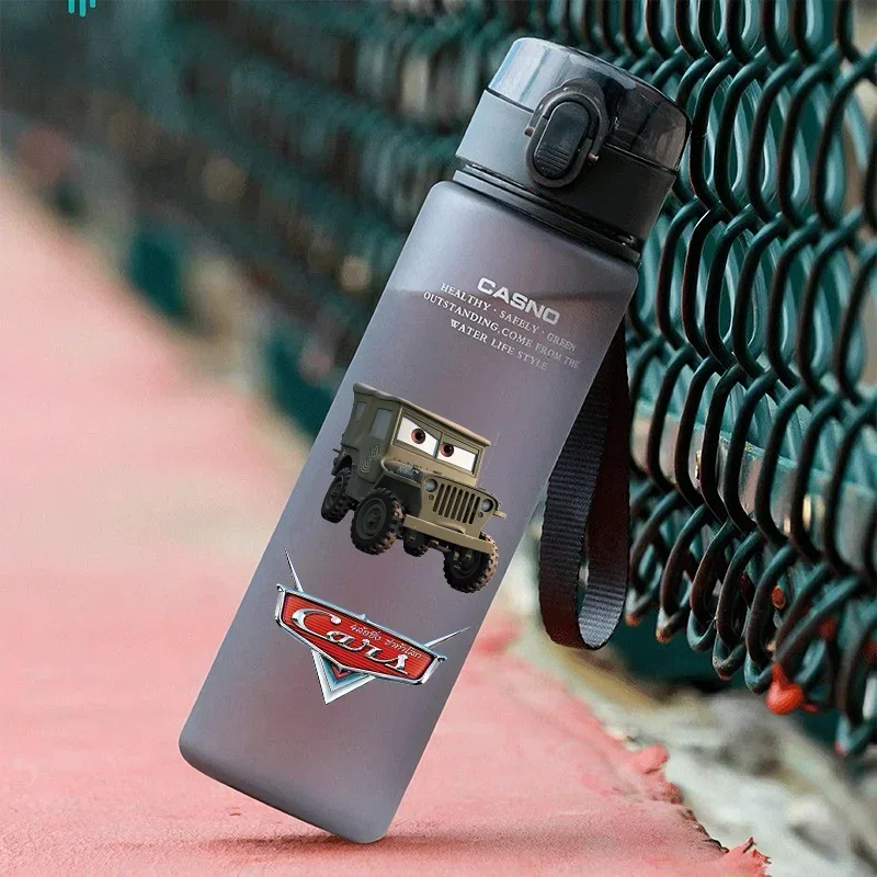 560ML Cars Cartoon Large Capacity Plastic Water Bottle Portable Leak Proof Water Cup Student Outdoor Sports Travel Water Bottle