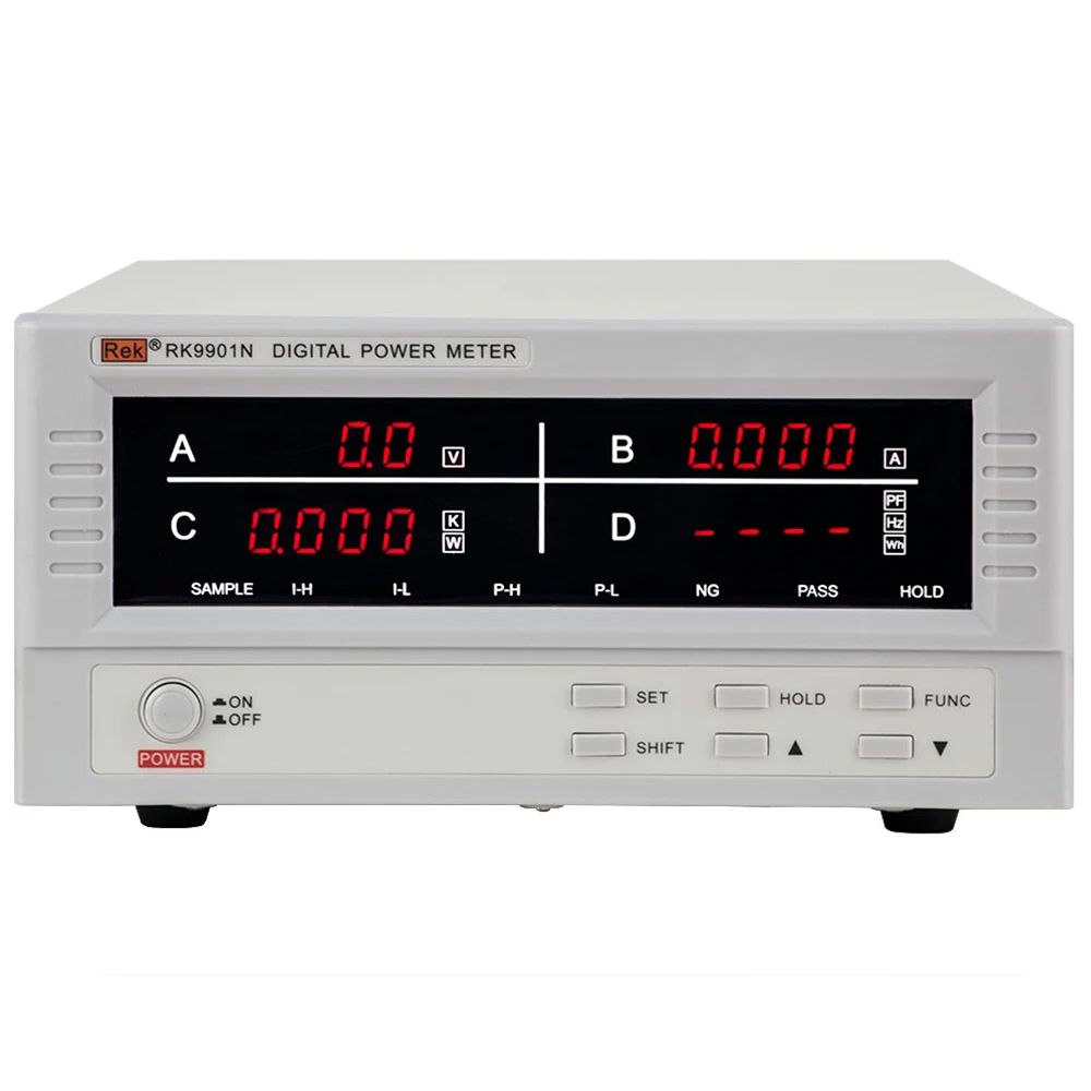 Rek RK9901N AC Digital Power Meter 600V 20A 12KW Digital Wattmeter Power Energy Meter