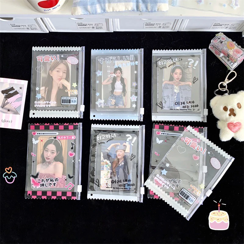 Creative Candy Bag Photocard Holder Props Badge Storage Display Bag Pendant Idol Photo Card Protective Cover Card Holder