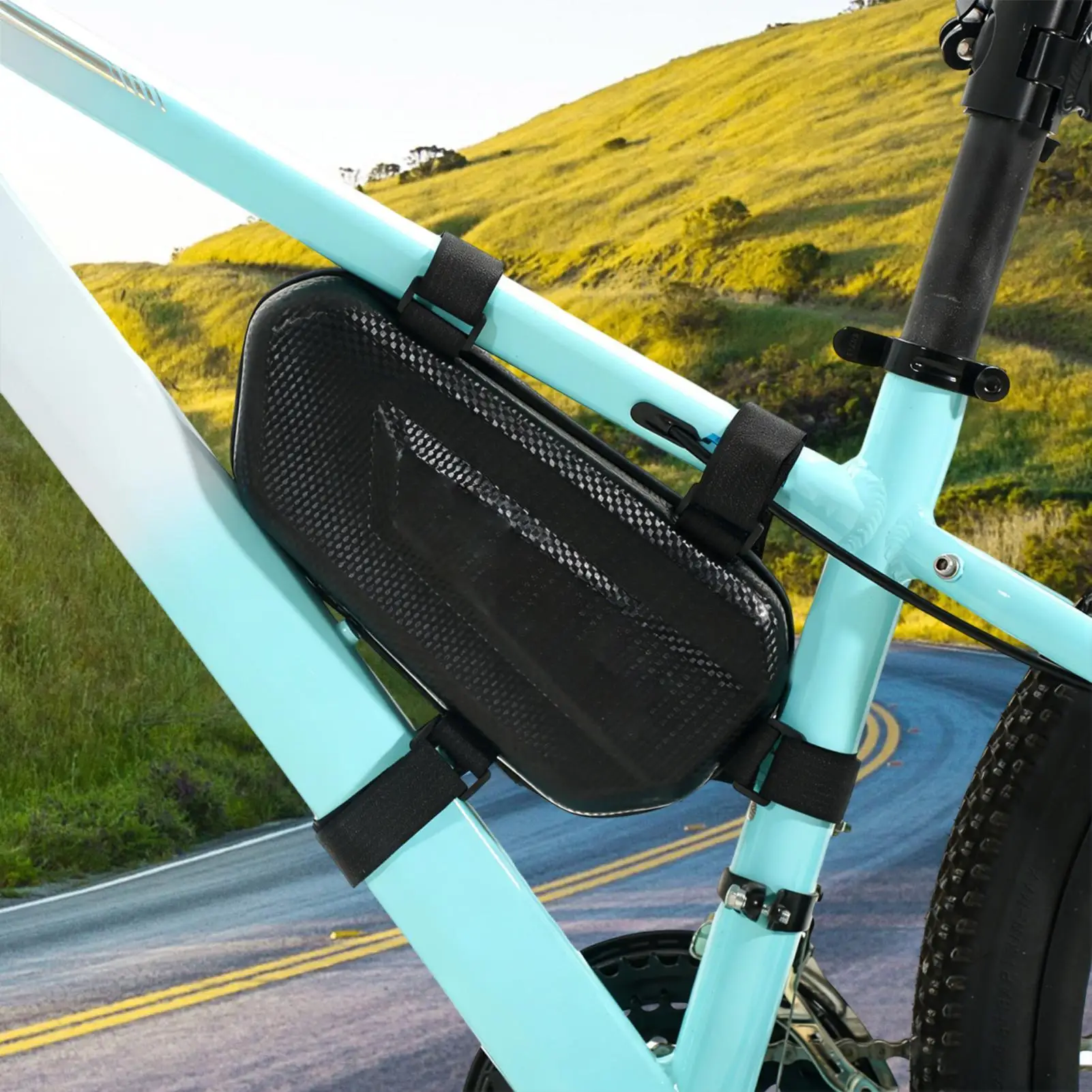 

Bike Frame Bag Portable Multi-Functional Road Bike Front Frame Bag For Gloves Mobile Phones Repair Tools Tissue Key Women Men