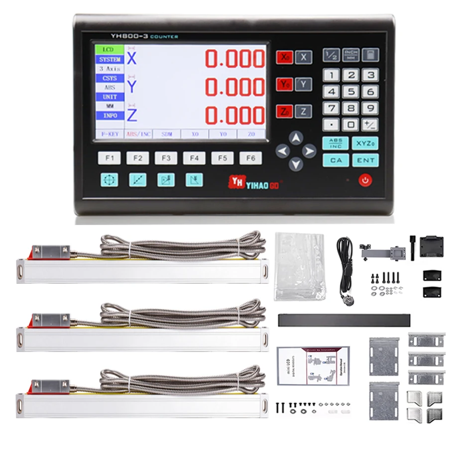 YH800 BIG LCD DRO YH800-3 YH800-2 Digital Readout Set with 5U 5V TTL Linear Scale Sensor Encoder 7 Inch Screen 50MM to 1000MM