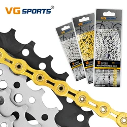 VG Sports 8 9 10 11 Speed Bicycle Chain Half/Full Hollow 8s 9s 10s 11s Ultralight 116 Links Mountain Road Bike Chains Bike Parts