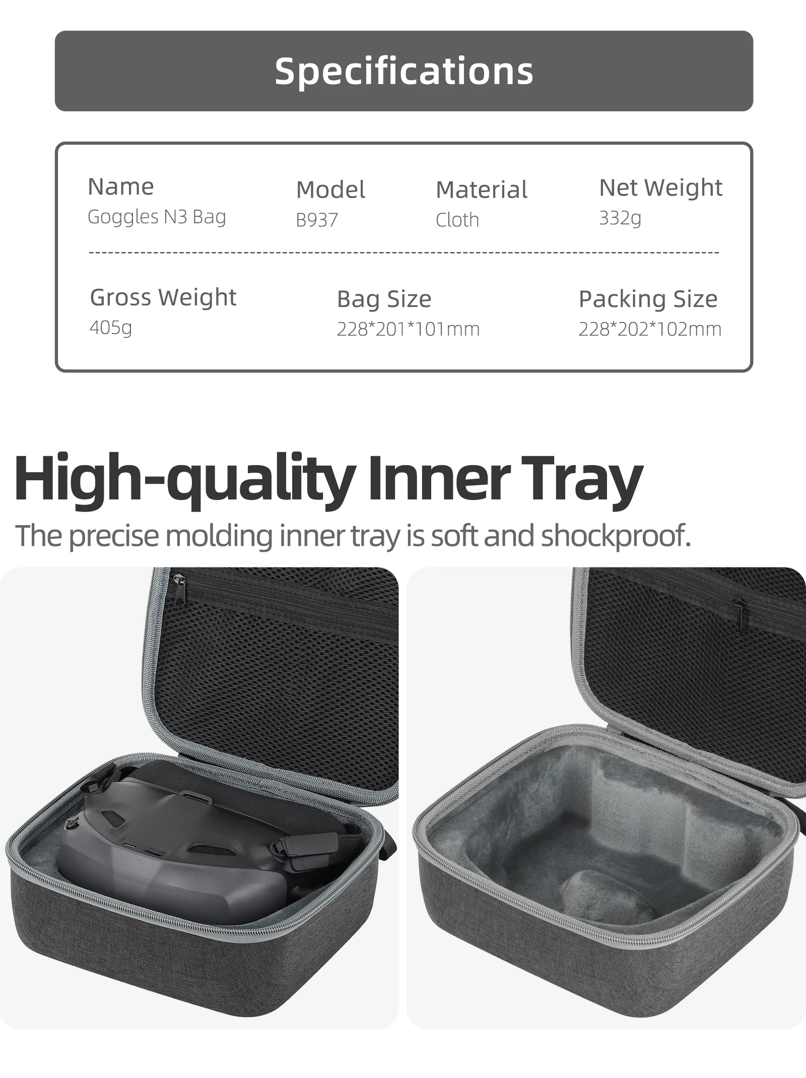 Storage Bag For DJI Goggles N3 - Drone Carrying Case 评论和价格