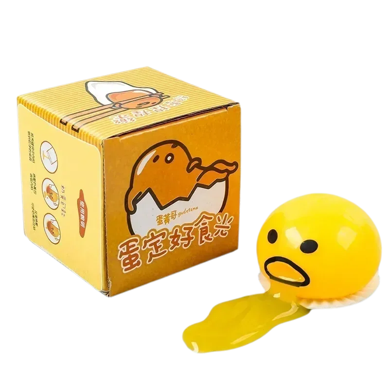 2/5PCs Egg Yolk Squeezing Stress Relieving Ball Yellow Goop Stress Relieving Toy Fun Squeezing Difficult Anti Stress Nausea Egg