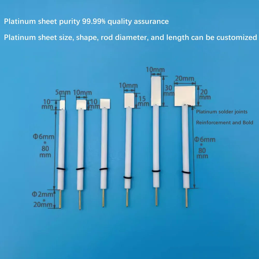 Tailkuke Platinum Electrode 10*10*0.1mm Platinum Plate Electrode Purity 99.99 Platinum Electrode for Assistant