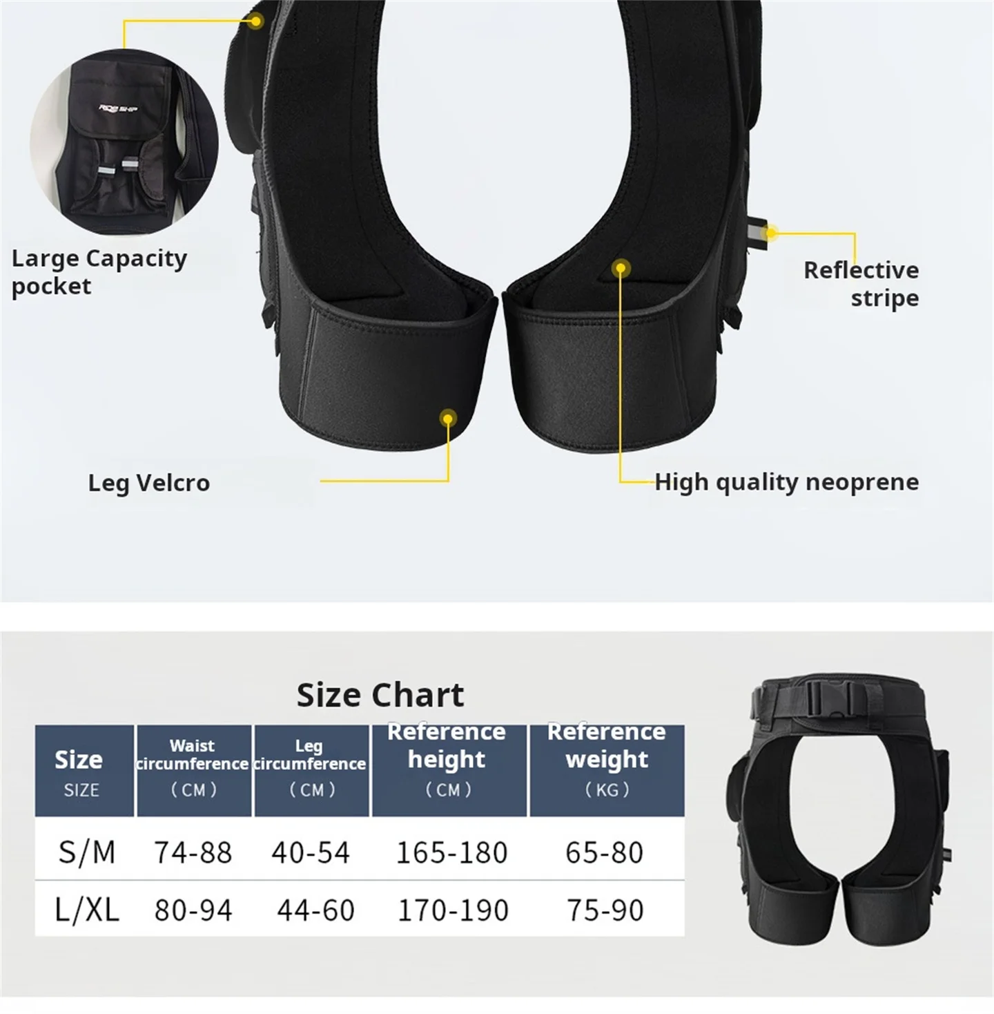 Technische Tauchshorts aus 3 mm Neopren im offenen Schritt-Stil für Herren und Damen, multifunktional, zum Schnorcheln, Segeln, Surfen, Strand, halbe Hose – Detail 4