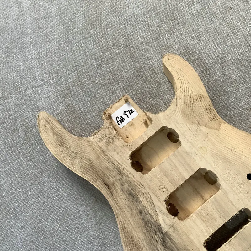 GB972 Unfinished  Electric Guitar Body Solid Basswood  DIY Guitar Parts Replace Accessories NO Paints Body Crack