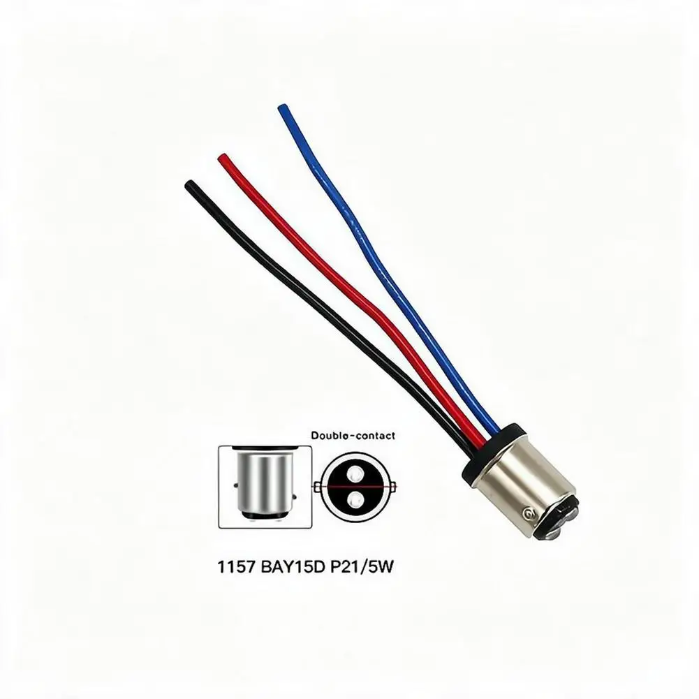 Auto Lamp Socket Adapter Socket Connector 1156 1157 BA15S Male Plug Extended Wire Use For Car Reversing Lamp view 4
