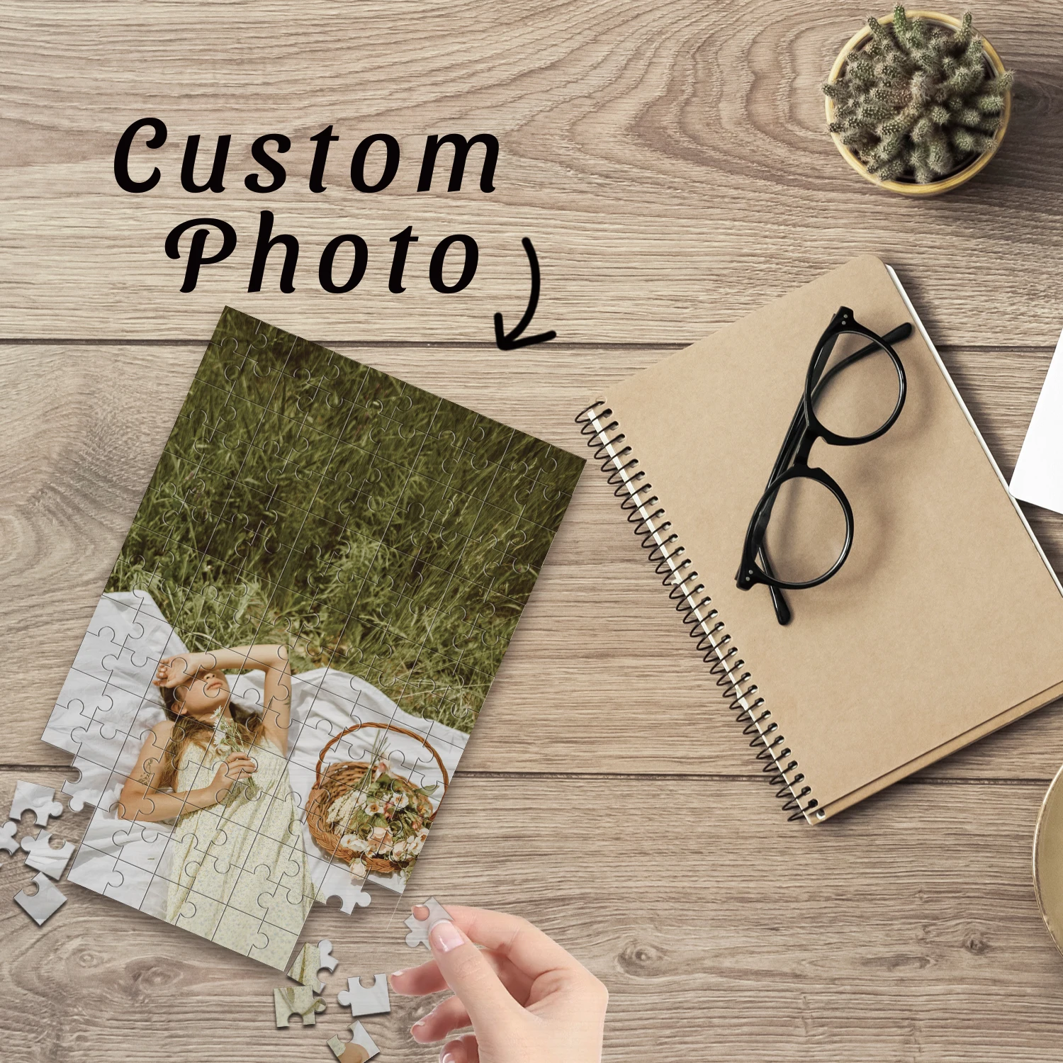 35/150/300/500/1000pcs outdoor Camping Personalised Decompression Puzzles Jigsaw puzzle Custom Puzzles in Photos Mosaic