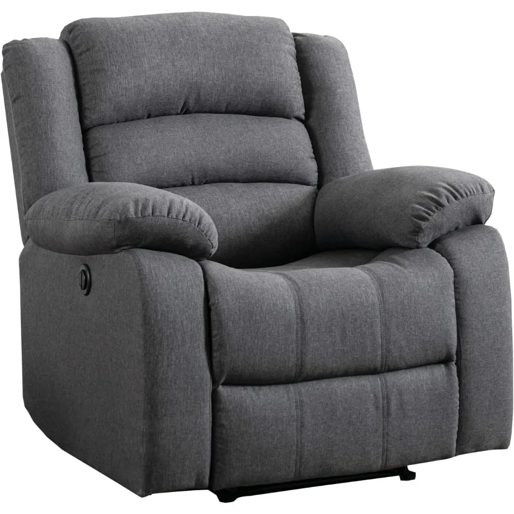 

Classic Power Recliner Chair, Oversized Electric Overstuffed Chair with Soft Cushion and Back, Sofa with Comfortable Armchair